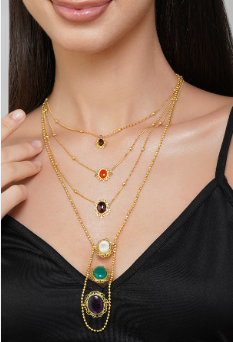 Navratna Layered Necklace