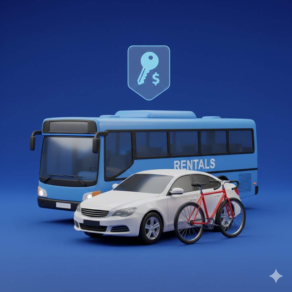 Car/Bike & Bus Rentals 