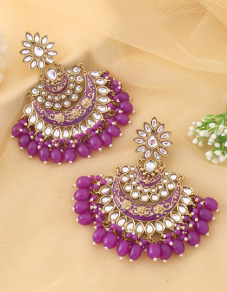 Gold Plated Kundan Earing 