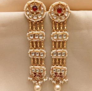 Long Kundan Earing