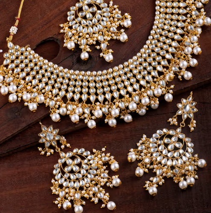 Pearl Kundan Choker Set