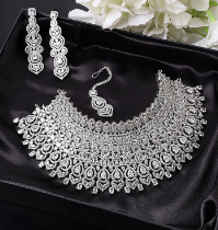 White Bridal Choker Set