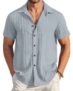 Casual Shirt-Grey-L