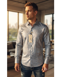 Paisley Print Long-Sleeve Casual Shirt
