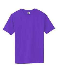 Everyday Wear Cotton Tee-Purple-XXXL