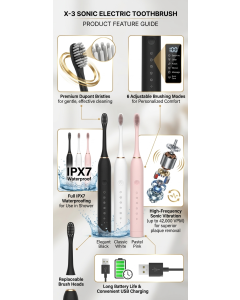 X-3 Sonic Electric Toothbrush