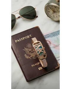 Michael Kors Rose Gold-Tone and Green Dial Watch