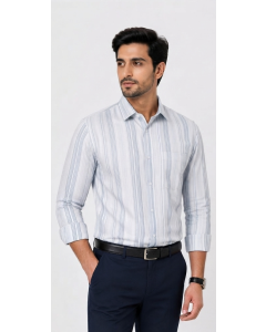 Men’s Vertical Striped Formal Shirt