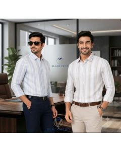 Classic Striped Formal & Smart-Casual Shirt