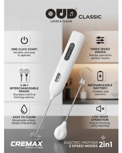OUD Classic Cremax 2-in-1 Electric Frother