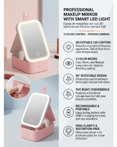Professional Makeup Mirror with Smart LED Light