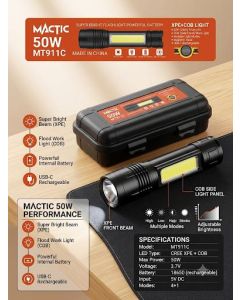 MACTIC 50W MT911C Super Bright Flashlight