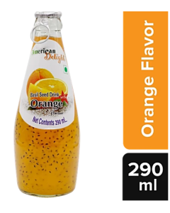 American Delight Basil Drink - Orange Flavored, 300 ml-Orange