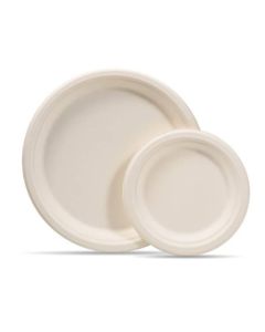 Round sugarcane bagasse plate