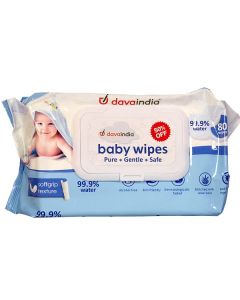 Baby Wet Wipes 80 wipes in 1 pack - Davaindia