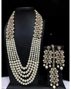 Long Kundan Pearl Set