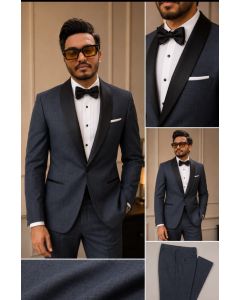 Premium Dark Grey Tuxedo Suit